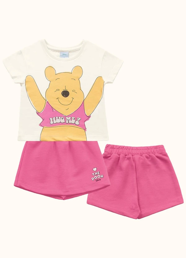 Fakini Kids - Cj.Blusa/Short Saia Winnie The Pooh Bege 3