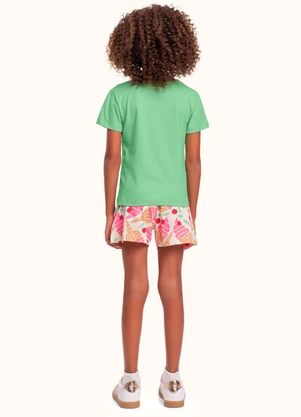 Fakini Kids - Cj.Blusa/Short Verde - FAKINI KIDS