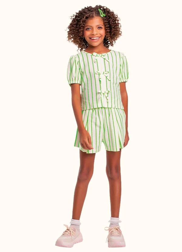 Fakini Kids - Cj.Blusa/Short Verde