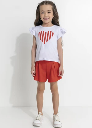 Fakini - Conjunto Infantil Coração Multicolor - FAKINI