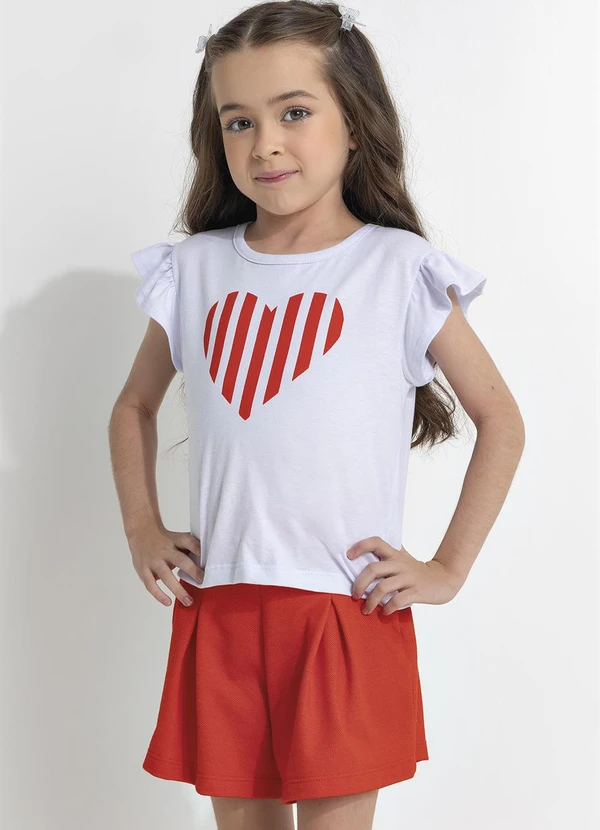 Fakini - Conjunto Infantil Coração Multicolor 3