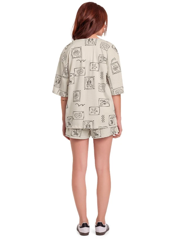 Fakini Kids - Cj.Kimono/Top/Short Bege 2