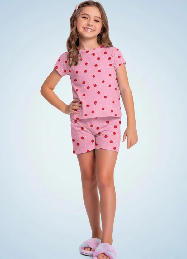 Fakini Kids - Cj.Pijama Blusa/Short Fruit Rosa 1