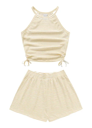 Fakini Kids - Cj.Regata Cropped/Short Bege - FAKINI KIDS