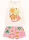 Fakini Kids - Cj.Regata/Short Rosa - variação: Bege