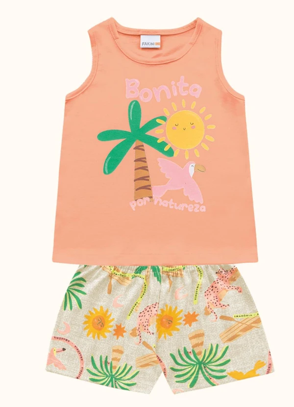 Fakini Kids - Cj.Regata/Short Laranja
