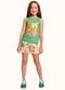 Fakini Kids - Cj.Regata/Short Rosa - variação: Verde