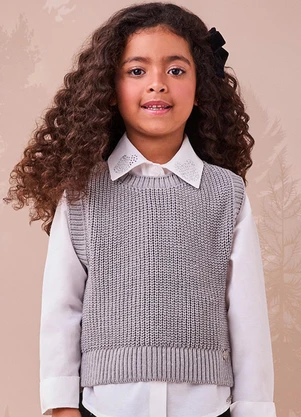 Momi - Colete de Tricot Cinza Cinza - MOMI