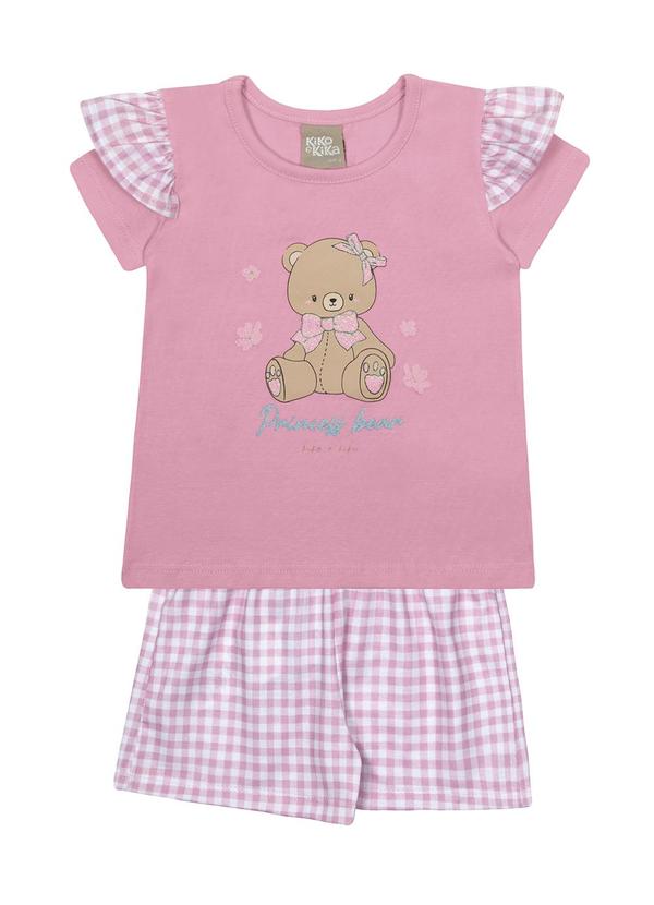 Kiko e Kika - Conjunto Blusa e Shorts Rosa 1