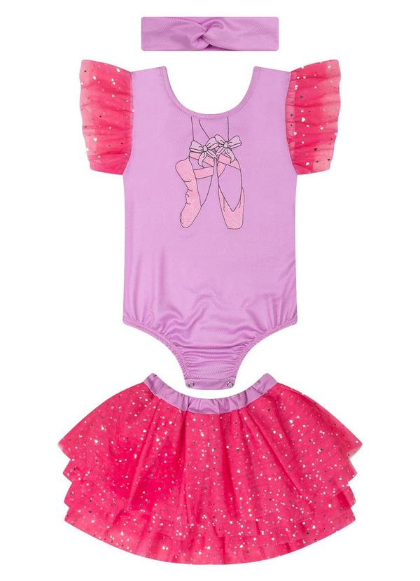 Twingo - Conj. Fantasia Bailarina e Saia de Tule Rosa 1