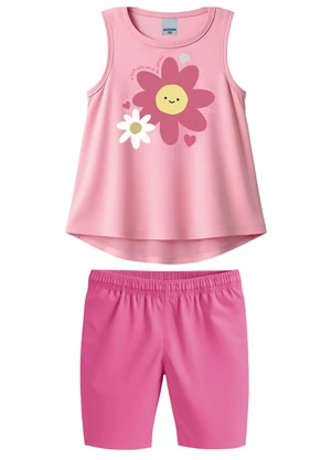 Malwee Kids - Conjunto a Flor Mais Bela do Jardim Rosa Claro - MALWEE KIDS