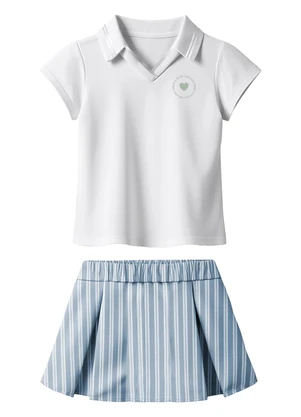 Carinhoso - Conjunto All You Need Is Love com Lurex Branco - CARINHOSO