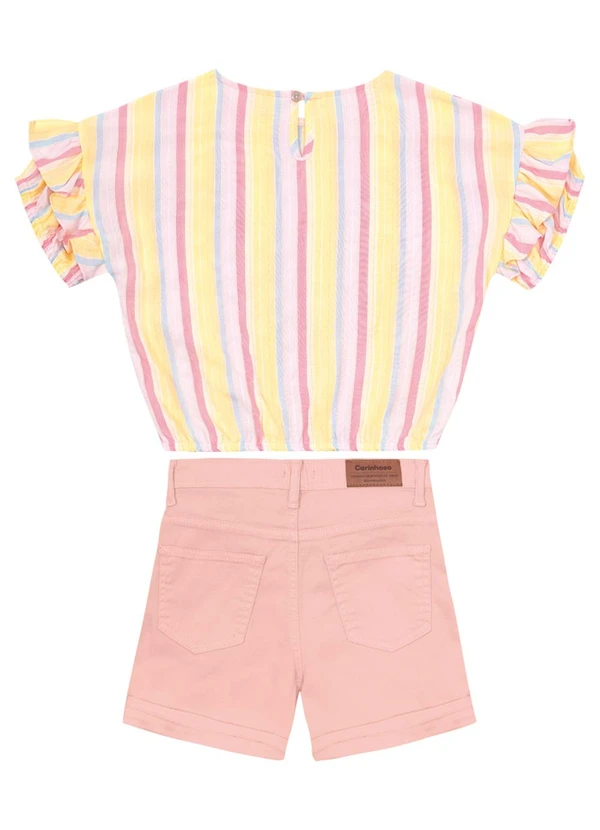 Carinhoso - Conjunto Amarelo Alfaiataria com Lurex Menina 3