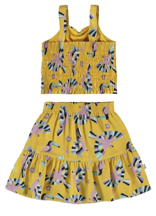 Malwee Kids - Conjunto Amarelo Araras Marias 3