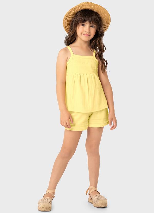 Carinhoso - Conjunto Amarelo Claro Comfort Texturizado