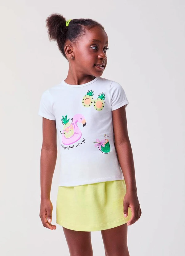 Bimbi - Conjunto Amarelo com Estampa Tropical Amarelo