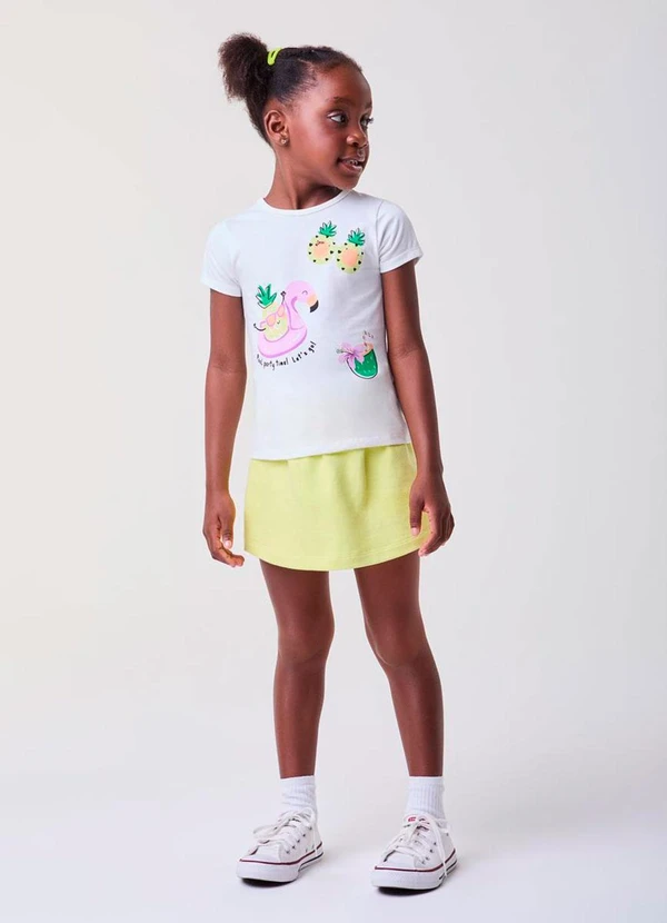 Bimbi - Conjunto Amarelo com Estampa Tropical Amarelo 2