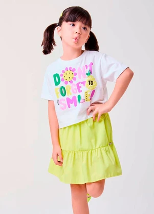 Bimbi - Conjunto Amarelo Don'T Forget To Smile Verde - BIMBI