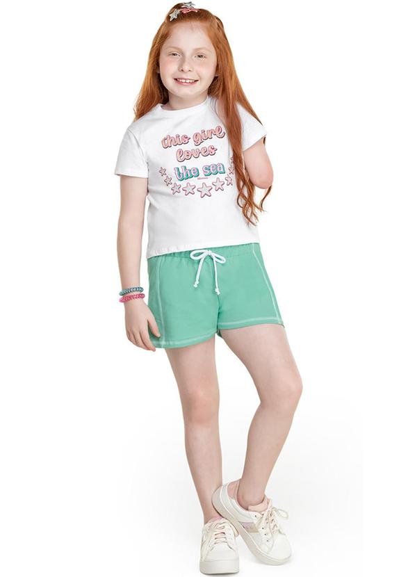 Alenice - Conjunto Amo o Mar Menina Branco