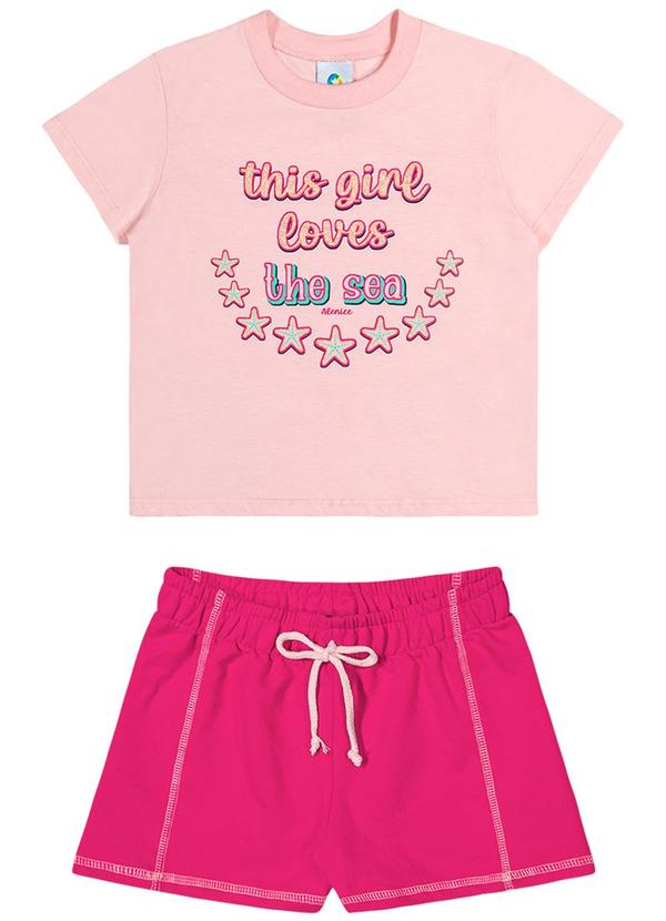 Alenice - Conjunto Amo o Mar Menina Rosa