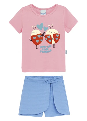 Malwee Kids - Conjunto Amor em Cada Pontinha Rosa - MALWEE KIDS
