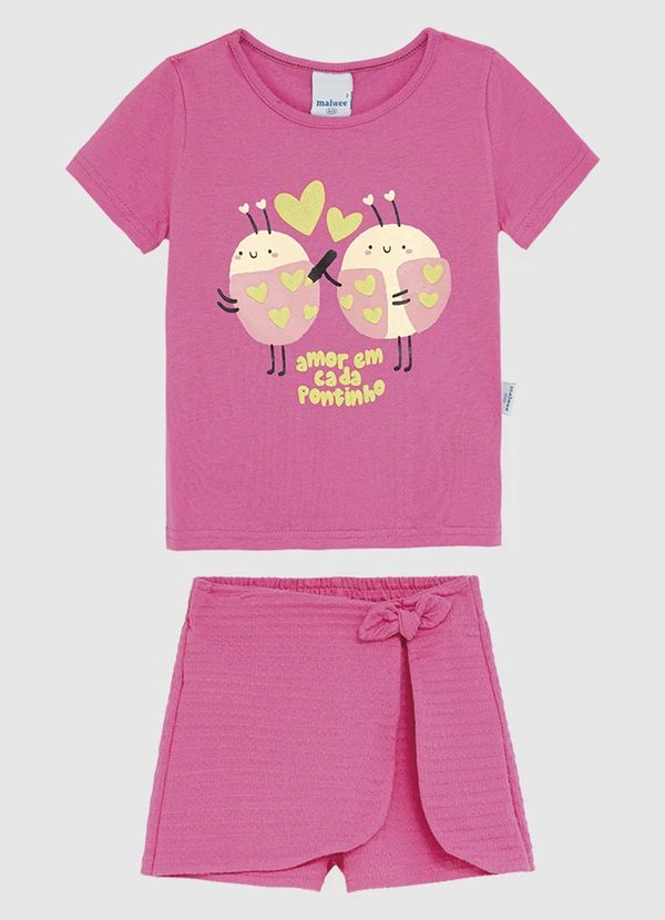 Malwee Kids - Conjunto Amor em Cada Pontinha Rosa