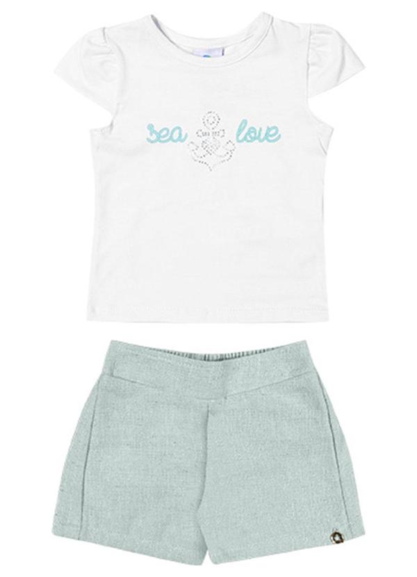 Alenice - Conjunto Amor Pelo Mar Menina Branco