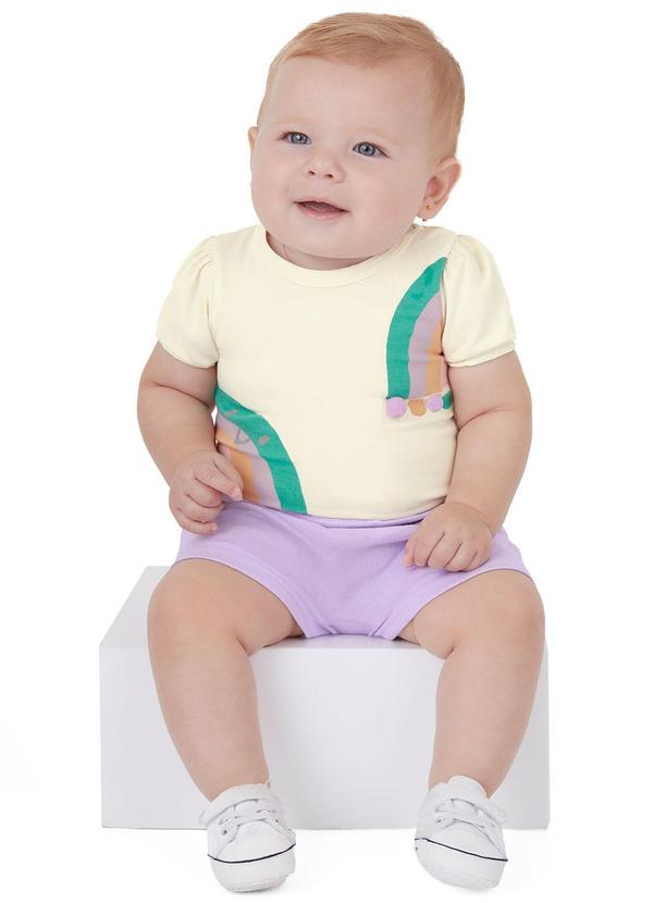 Malwee Kids - Conjunto Arco-Íris Pompom Off White