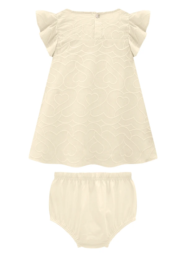 Carinhoso - Conjunto Areia Bordado com Laço Menina 2