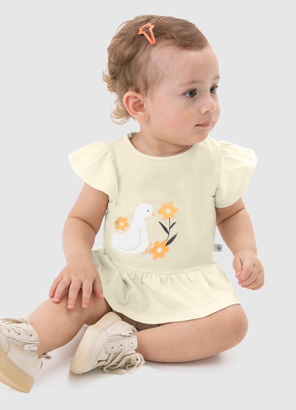 Malwee Kids - Conjunto Areia Patos com Babado Menina