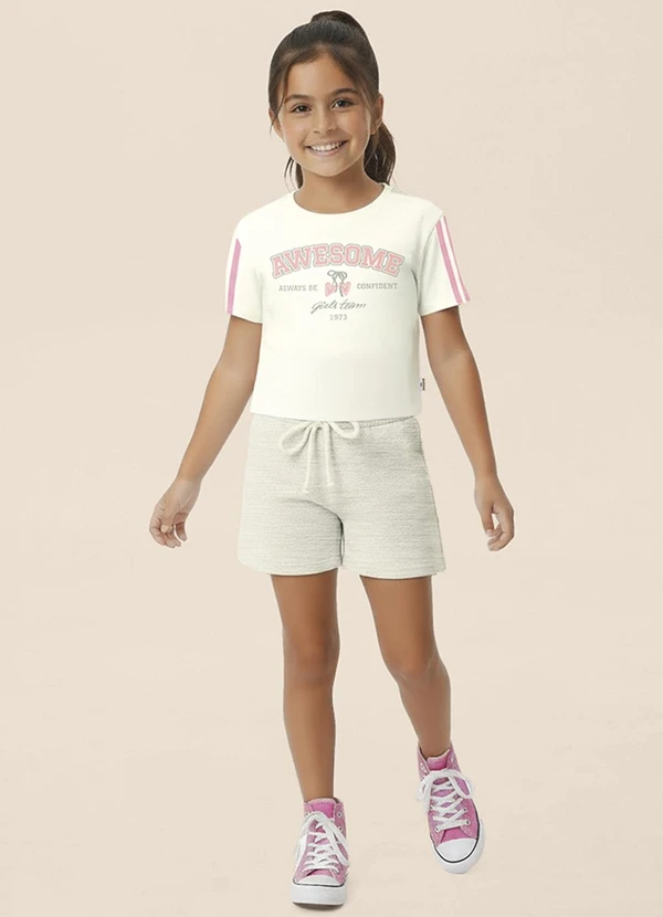Malwee Kids - Conjunto Awesome Texturizado Off White