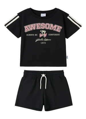 Malwee Kids - Conjunto Awesome Texturizado Preto - MALWEE KIDS