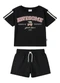 Malwee Kids - Conjunto Awesome Texturizado Rosa - variação: Preto