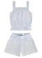 Malwee Kids - Conjunto Azul Claro Anarruga Listrado Cropped - variação: Azul Claro