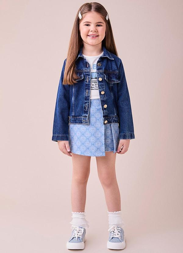 Momi - Conjunto Azul de Ursos com Strass Branco 3