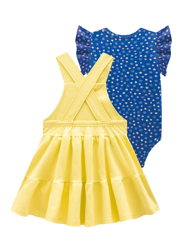 Carinhoso - Conjunto Azul Escuro Solzinho Menina 2