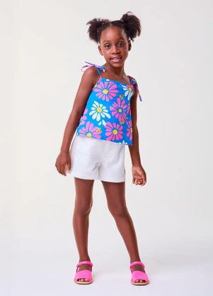 Bimbi - Conjunto Azul Floral com Abelhinhas Azul - BIMBI