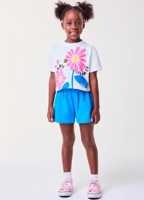 Bimbi - Conjunto Azul Love Flower Azul 2