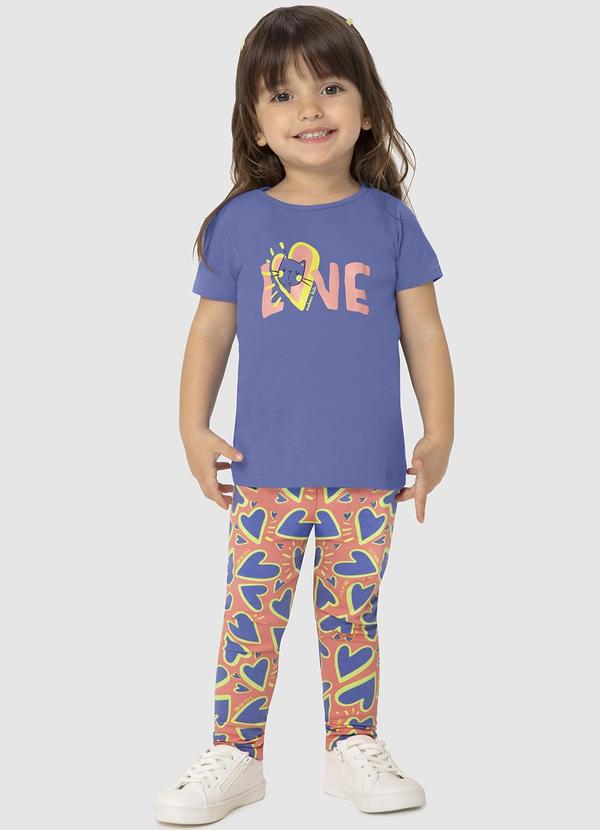 Malwee Kids - Conjunto Azul Pastel Love Menina