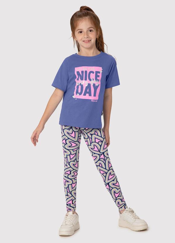 Malwee Kids - Conjunto Nice Day com Glitter Azul