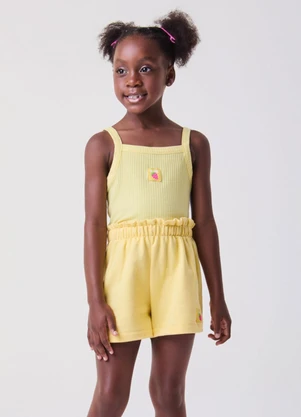 Bimbi - Conjunto Básico Canelado Amarelo - BIMBI