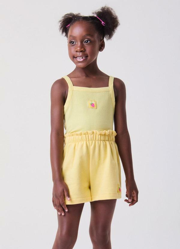 Bimbi - Conjunto Básico Canelado Amarelo