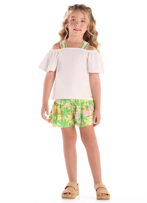 Conjunto Bata Algodão Short Quimby Branco - QUIMBY