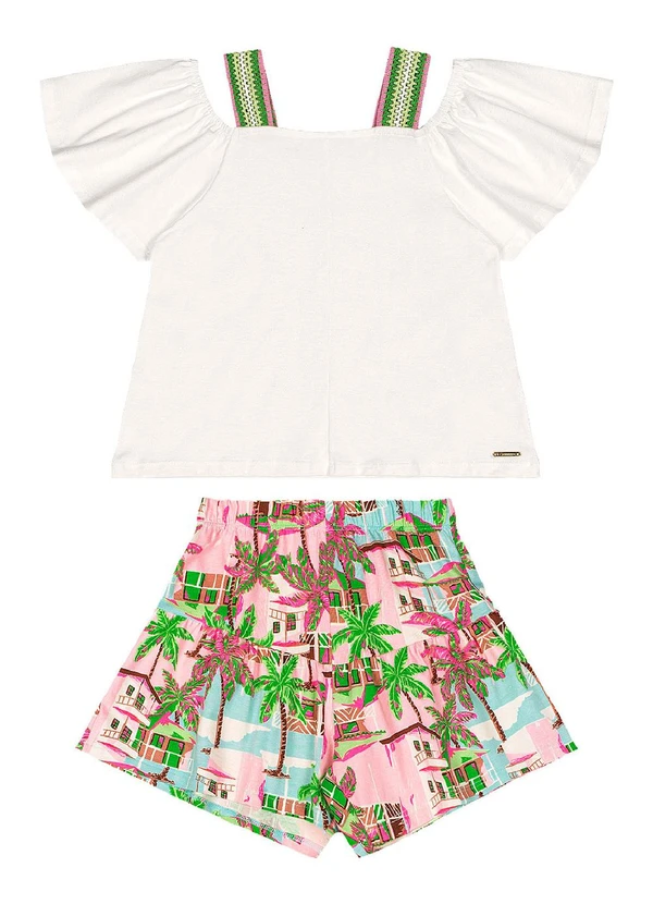 Quimby - Conjunto Bata Algodão Short Branco 2