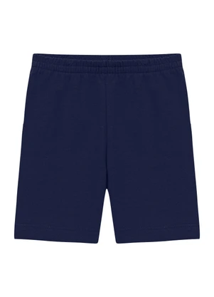 Duduka - Conjunto Bata Cereja Listras e Bermuda  Azul  - DUDUKA