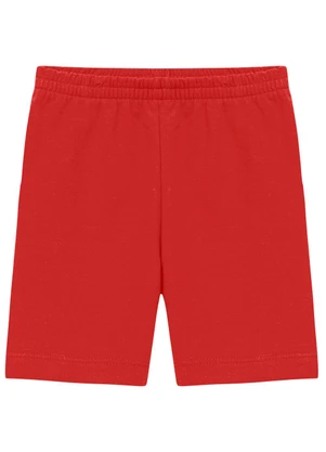Duduka - Conjunto Bata Cereja Listras e Bermuda  Vermelho - DUDUKA