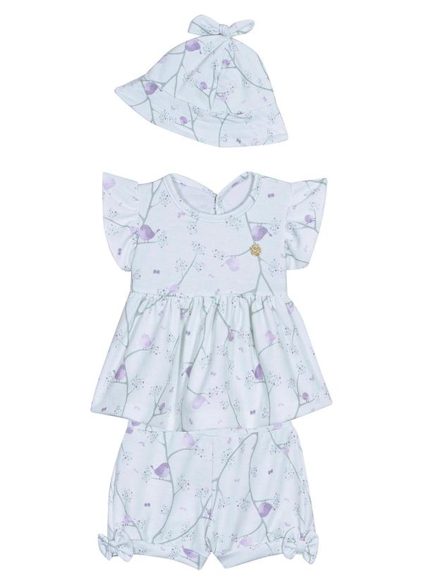 Randa Mundu - Conjunto Bata / Chapeu / Bombachinha Roxo