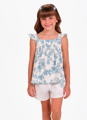 Trick Nick - Conjunto Bata com Short Azul - TRICK NICK