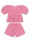 Trick Nick - Conjunto Bata com Short em Viscose Khyar Bege - variação: Rosa