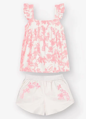 Trick Nick - Conjunto Bata com Short Rosa - TRICK NICK